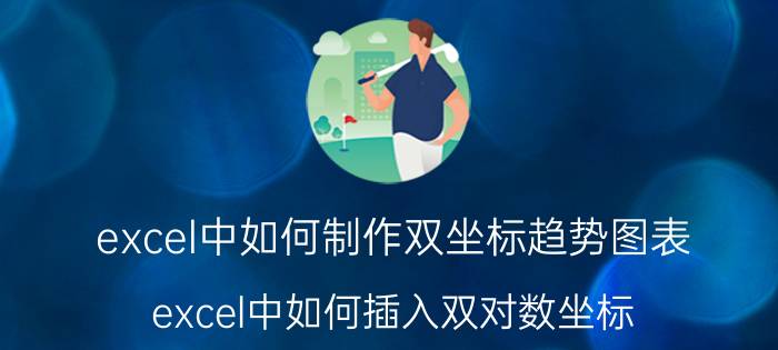 excel中如何制作双坐标趋势图表 excel中如何插入双对数坐标？